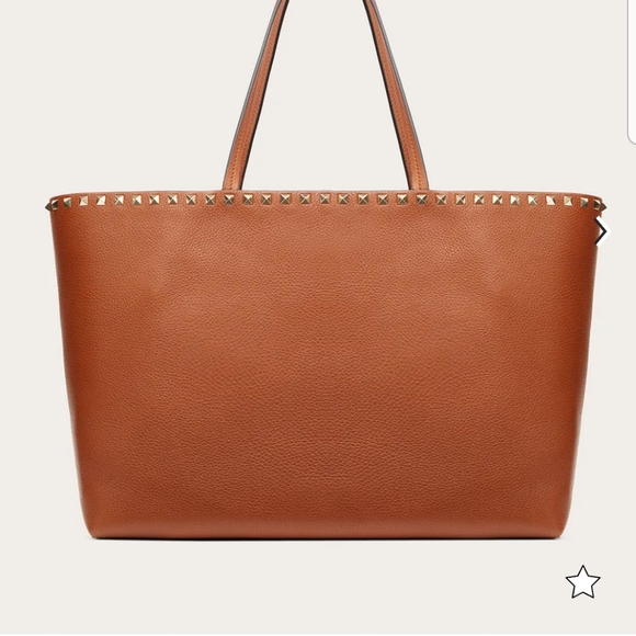 Valentino Garavani Rockstud beige hand bag - Picture 3 of 4